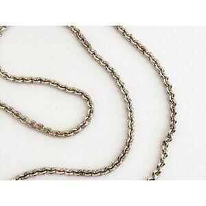 Minimalist Chunky Chain Sterling Silver 925 Vintage Necklace - 15"